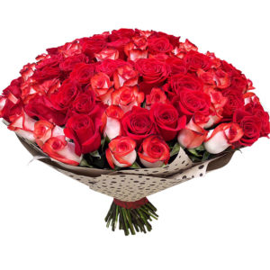 розы с доставкой в Барановичах, букет 75 роз